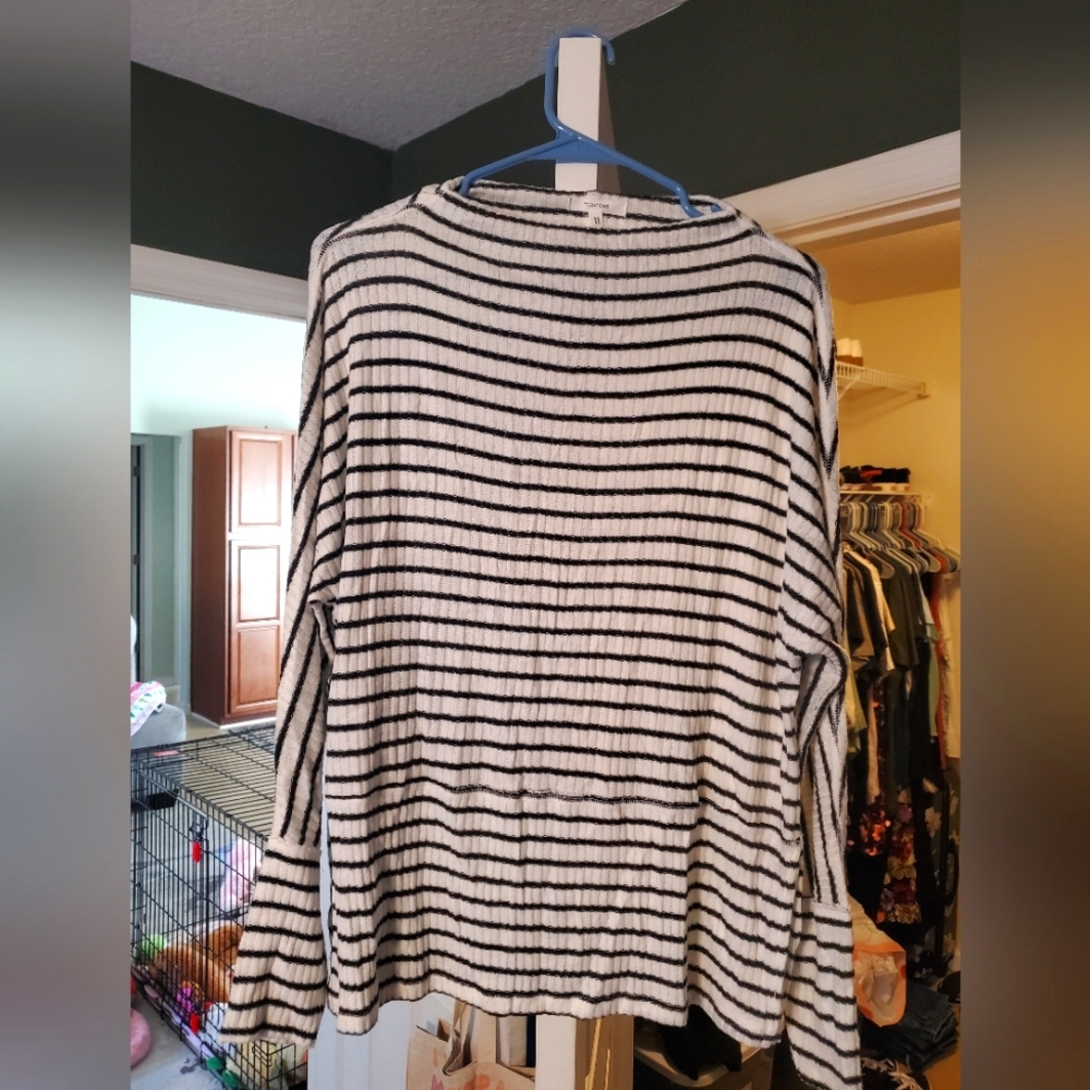 Maurices Striped Long Sleeve Knit Top
